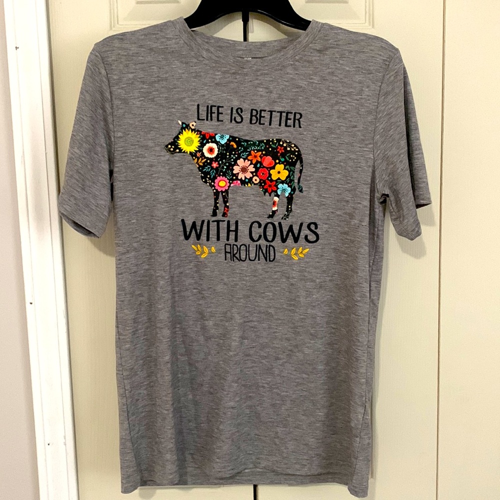 Floral Cow Shirt